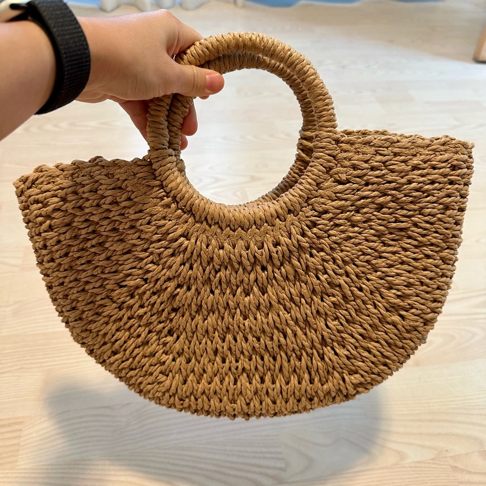 Tan Woven Tote
